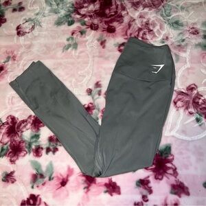 GYMSHARK Gray Leggings with Logo